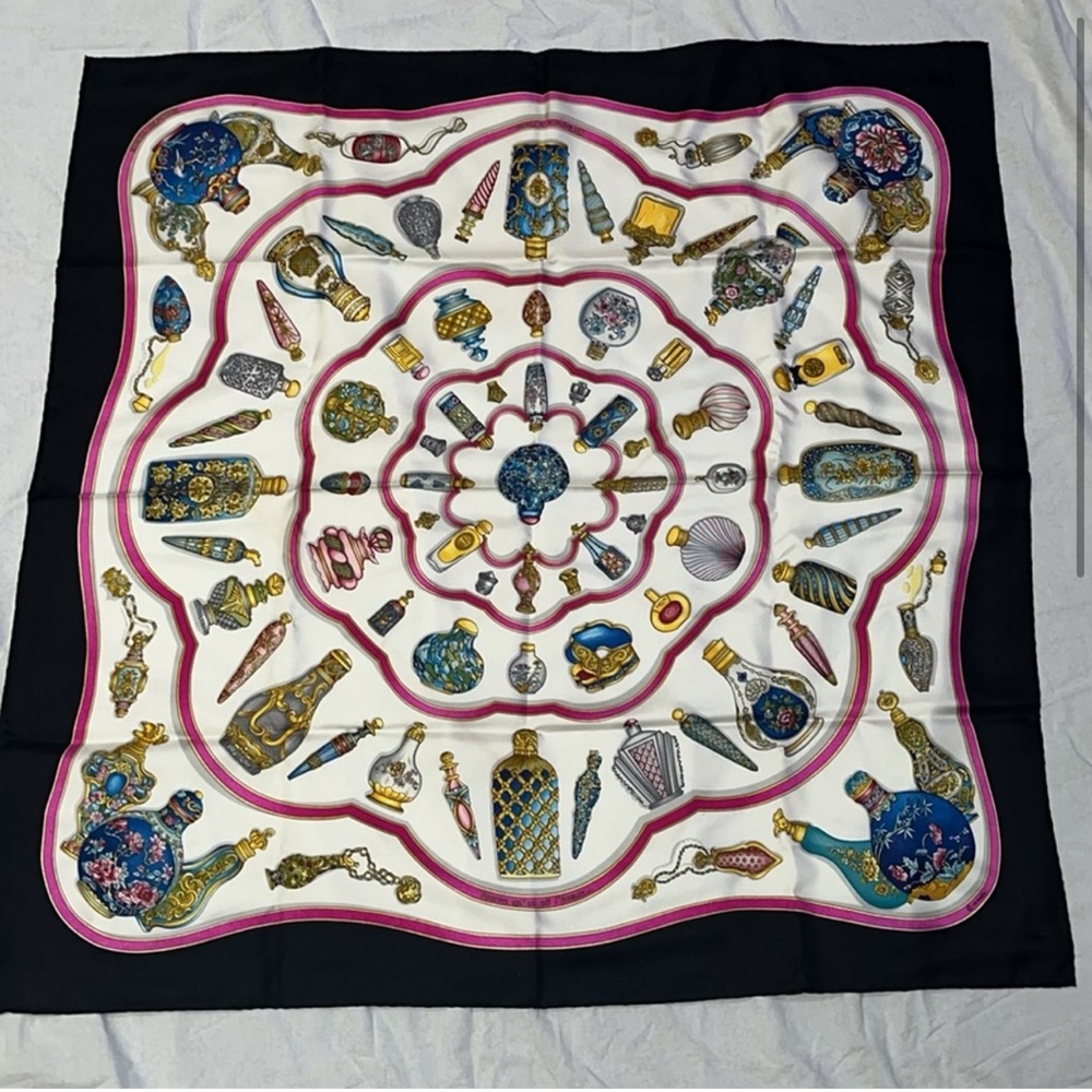Hermes silk scarf
Qu' Importe Le Flacon